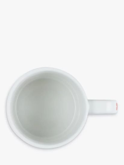 Stoneware Mini Hearts Mug, 350ml, White/Pink