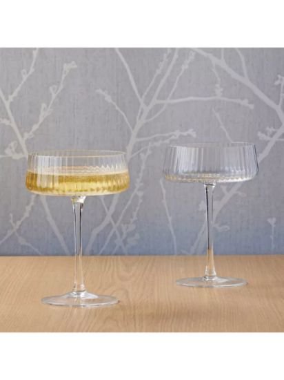 Glass Champagne Saucer, Set of 2, 250ml